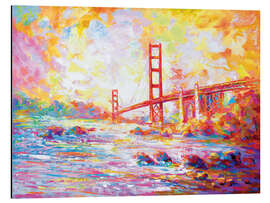 Aluminium print Golden Gate Bridge Colourful I