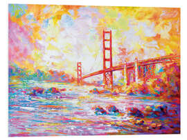 Foam board print Golden Gate Bridge Colourful I