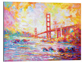 Magnettafel Golden Gate Bridge Farbenfroh I