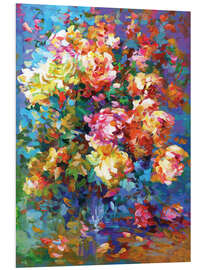 Foam board print Flowers in a Vase Colourful