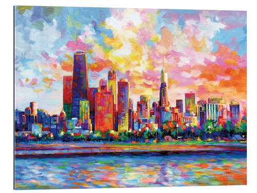 Gallery print Chicago Colourful Skyline