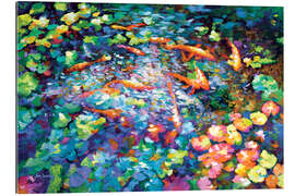 Tableau en plexi-alu Koi Fish Pond