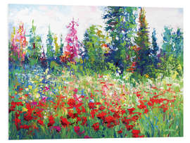 Foam board print Blooming Wildflowers