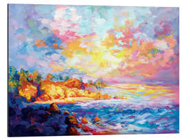 Tableau en aluminium Colourful California Coast