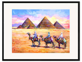 Impression artistique encadrée Pyramids of Giza