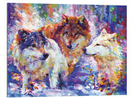 Gallery print Colourful Wolf Pack