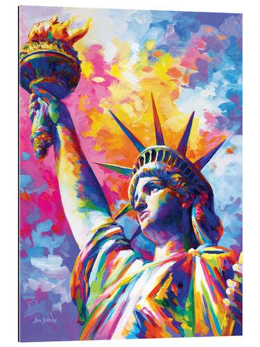 Galleritryk Statue of Liberty Colourful