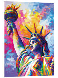 Galleritryk Statue of Liberty Colourful