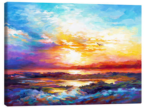 Canvas print Sunset in Corsica