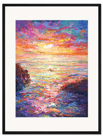 Gerahmter Kunstdruck Farbenfrohes Meer