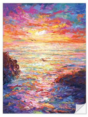 Självhäftande poster Colourful Ocean