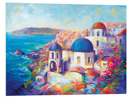 PVC print Colourful Santorini