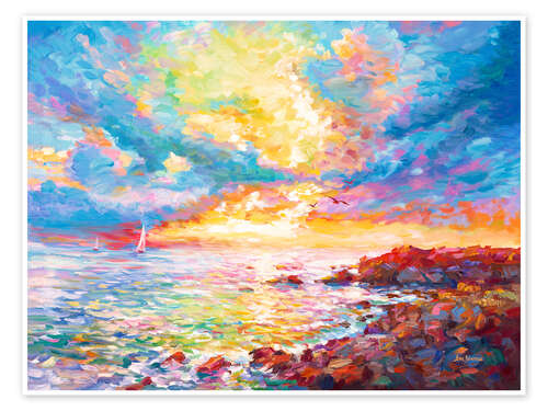 Poster Colourful Mediterannean Sunset