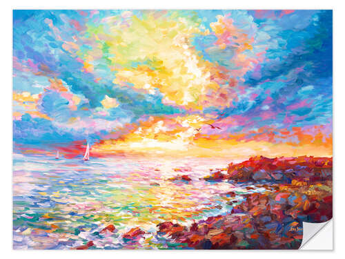 Sticker mural Colourful Mediterannean Sunset