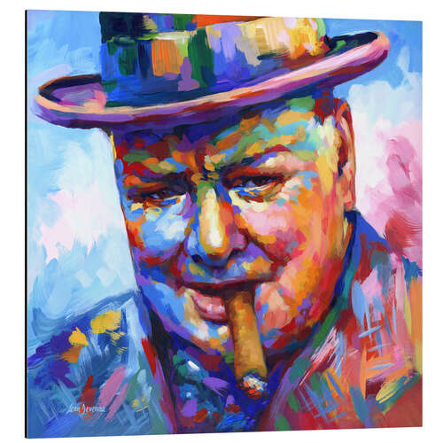 Alumiinitaulu Winston Churchill Modern Portrait