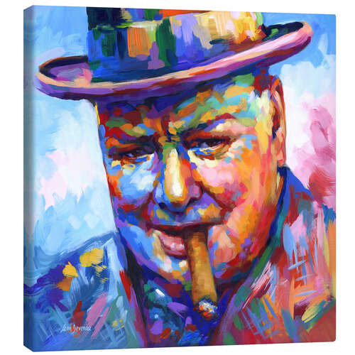 Tableau sur toile Winston Churchill Modern Portrait