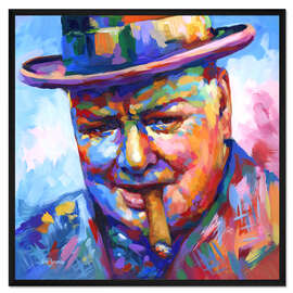 Gerahmter Kunstdruck Winston Churchill Modernes Porträt