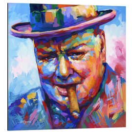 Magnettafel Winston Churchill Modernes Porträt