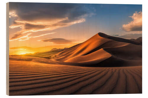 Wood print Ibex Sand Dunes