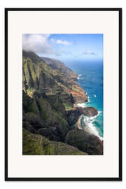 Gerahmter Kunstdruck Nā Pali Küste