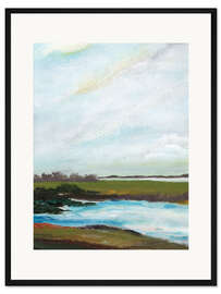 Gerahmter Kunstdruck Ufer eines Sees