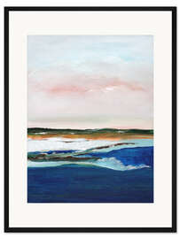 Gerahmter Kunstdruck Tiefes Blau