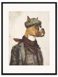 Gerahmter Kunstdruck Fleißiger Arbeiter