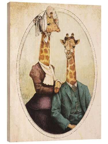 Hout print High Class Couple