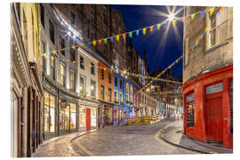 Acrylglas print Charmantes Edinburgh - West Bow &amp; Victoria Street