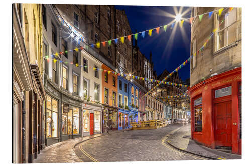 Aluminium print Charmantes Edinburgh - West Bow & Victoria Street