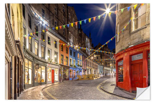 Naklejka na ścianę Charmantes Edinburgh - West Bow & Victoria Street