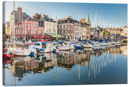 Leinwandbild Hafen von Honfleur in der Normandie, Frankreich