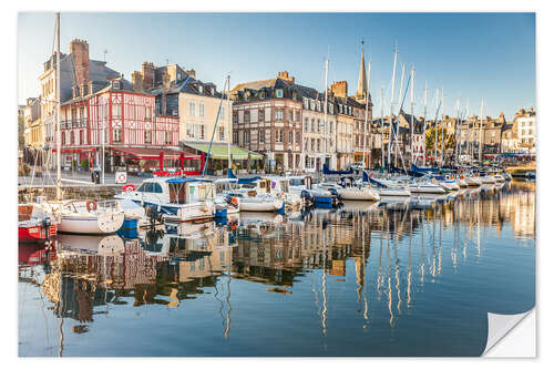 Selvklæbende plakat Honfleur harbor in Normandy, France