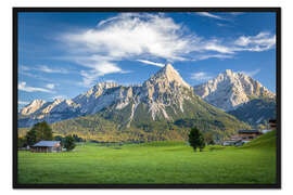 Gerahmter Kunstdruck Sonnenspitze bei Ehrwald in Tirol, Österreich