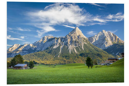 Foam board print Sonnenspitze near Ehrwald in Tyrol, Austria