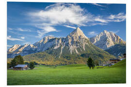 Foam board print Sonnenspitze near Ehrwald in Tyrol, Austria