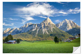 Självhäftande poster Sonnenspitze near Ehrwald in Tyrol, Austria