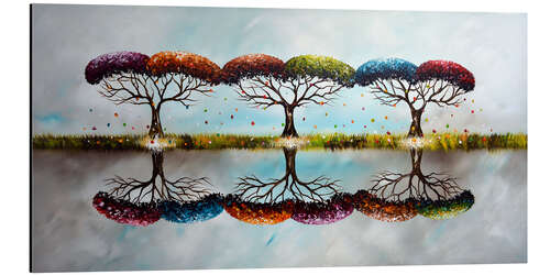 Tableau en aluminium Colourful Seasons I