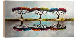 Wood print Colourful Seasons I