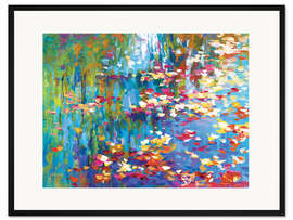 Gerahmter Kunstdruck Farbenfrohe Reflektionen III