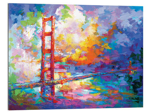 Cuadro de plexi-alu Golden Gate Bridge Colourful II