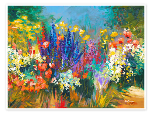 Poster Tuscan Wildflowers Colourful