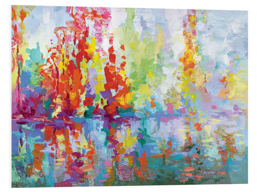 Foam board print Colourful Forest Lake