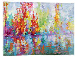 Foam board print Colourful Forest Lake