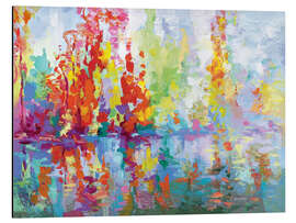 Magnettafel Farbenfroher Waldsee