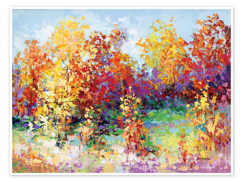 Poster Colourful Autumn Landscape I