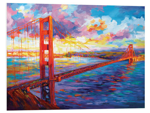 PVC-taulu Golden Gate Bridge Colourful III