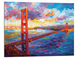 Cuadro de plexi-alu Golden Gate Bridge Colourful III