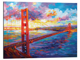 Magnettafel Golden Gate Bridge Farbenfroh III