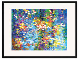 Gerahmter Kunstdruck Farbenfrohe Reflektionen IV